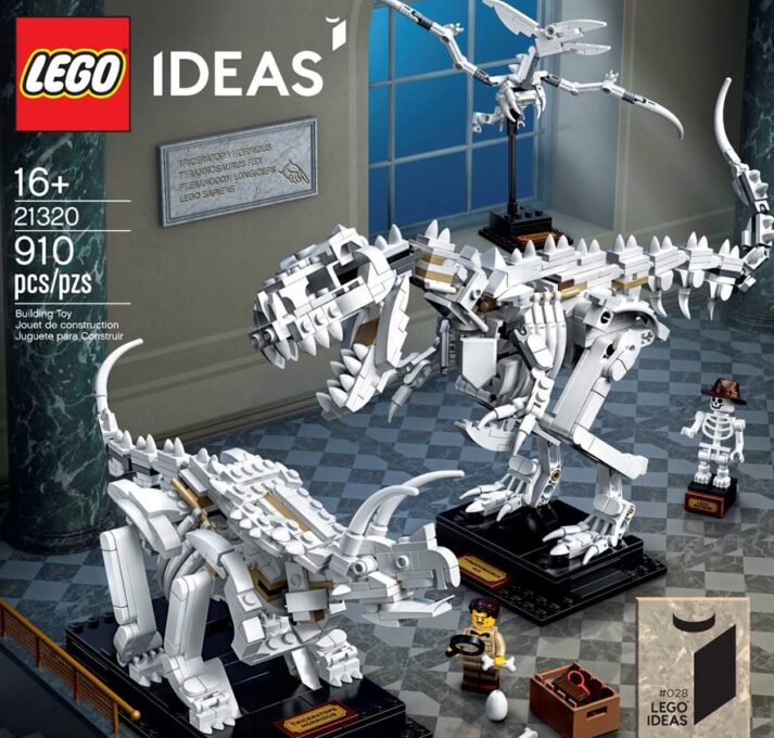 Les fossiles de dinosaures LEGO Ideas 21320, idéal pour créer une exposition digne d’un musée !